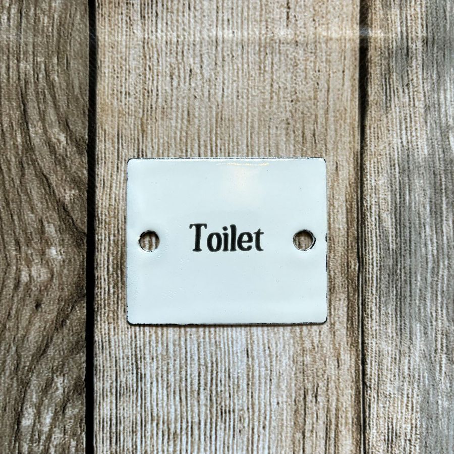 Enamel Toilet Sign